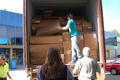 Now here we go. This won't take long to unload....